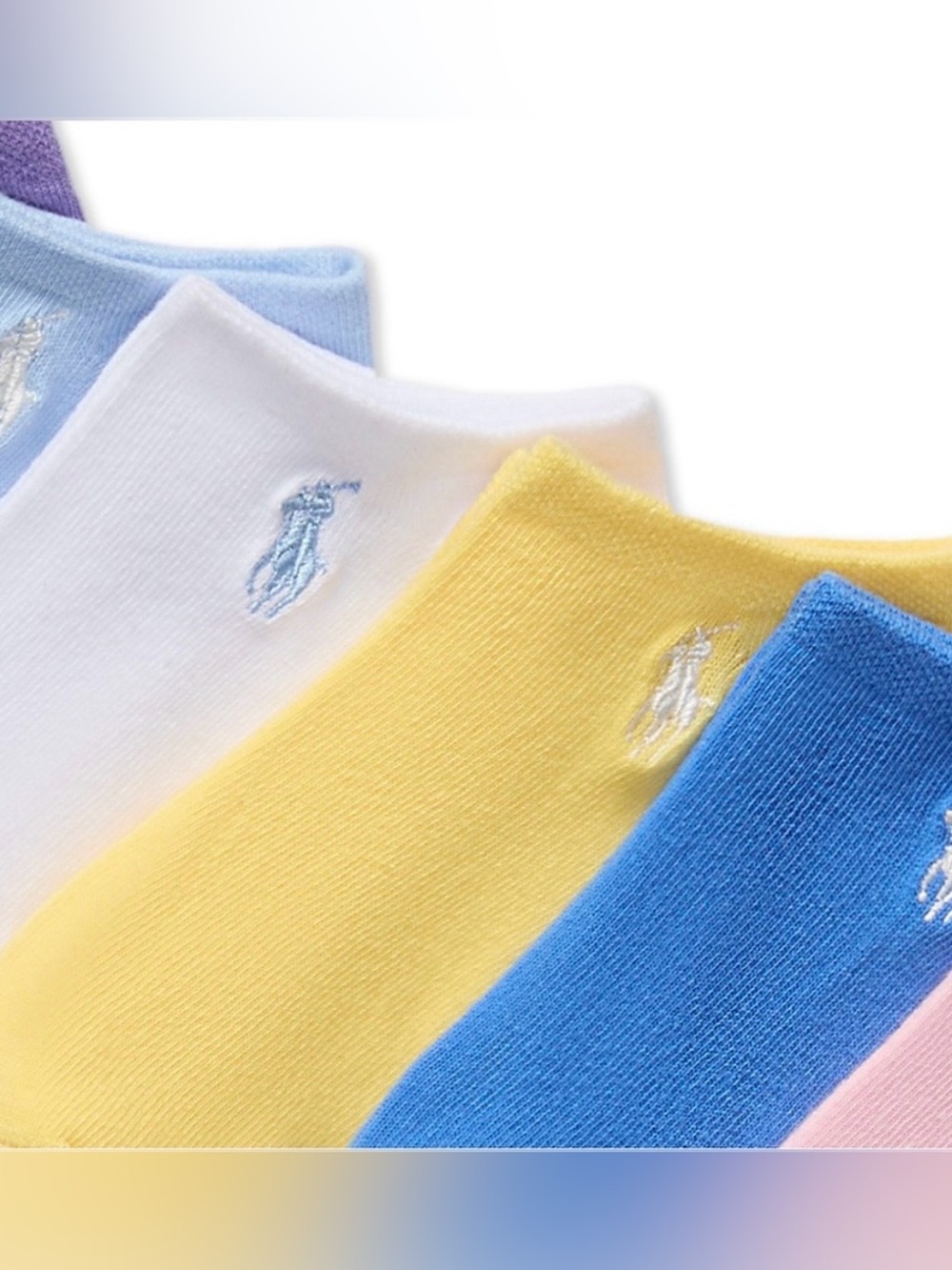 Polo Ralph Lauren Girls' Classic Solid Low Cut Socks, Pack of 6 - Picture 3 of 10